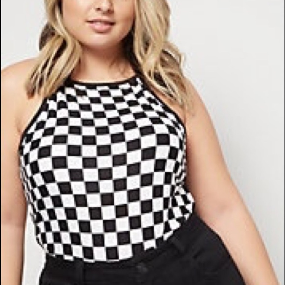 Women’s Plus Size 4X Checkered Tanktop